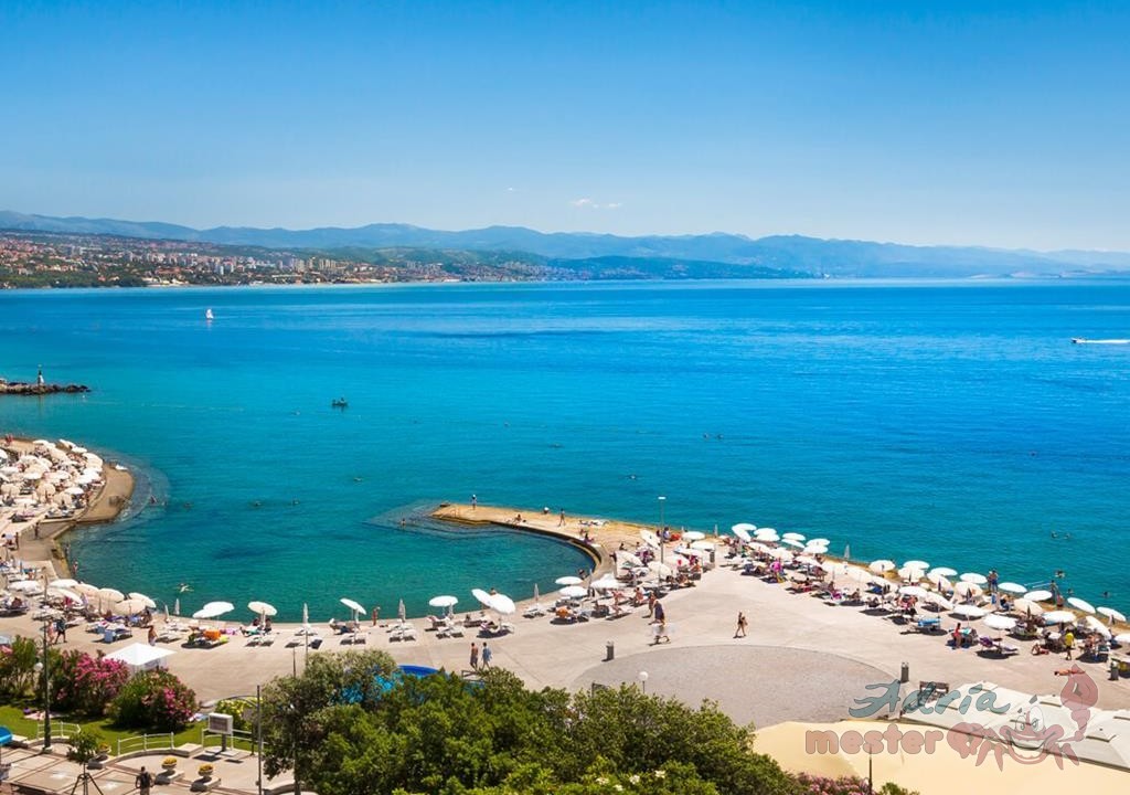 Opatija - SLATINA, a város központi és fő strandja (1.)